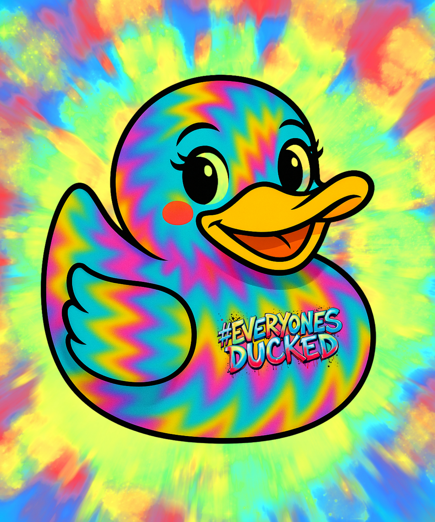 Hipster & Tie-Dye Ducks Collection – Quack in style with a vintage vibe! 🦆🎨